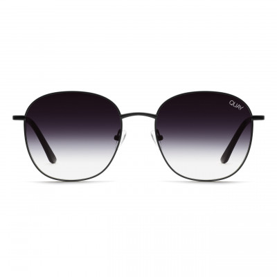 Womens Quay Australia Jezabell 57Mm Round Sunglasses - Black/ Black Fade