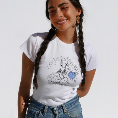 Bunny Tee - Blue Heart