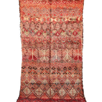 11'3"x6'1" Vintage Moroccan Boujad Rug