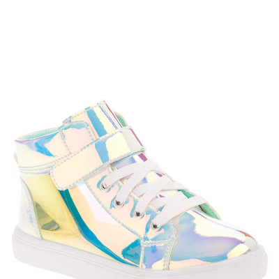Wonder Nation Athletic Iridescent High-Top Sneaker (Toddler Girls)