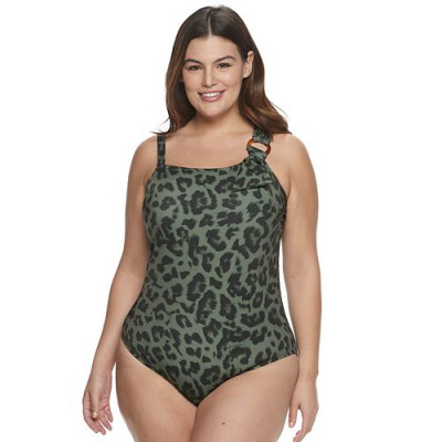 Plus Size EVRIÃ¢â€žÂ¢ Leopard Print One-Piece Swimsuit