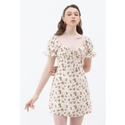 Sweet Floret Printed Mini Dress