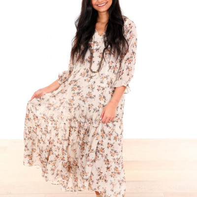 Wandering Eye Floral Tiered Maxi Dress
