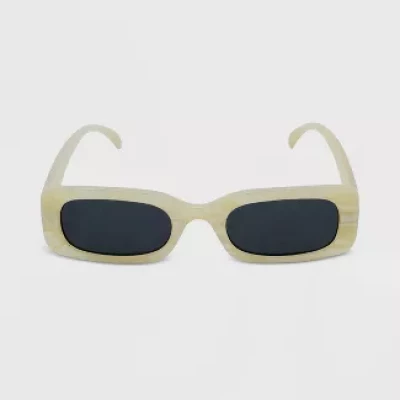 Women&#39;s Marble Print Rectangle Sunglasses - Wild Fable&#8482; Yellow