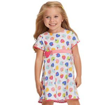 Berry Adorable Strawberry Dress for Little Girls