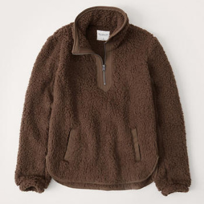 Women's Half-Zip Sherpa Fleece | Women's Tops | Abercrombie.com