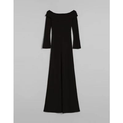 Ribbed Off-The-Shoulder Jumpsuit