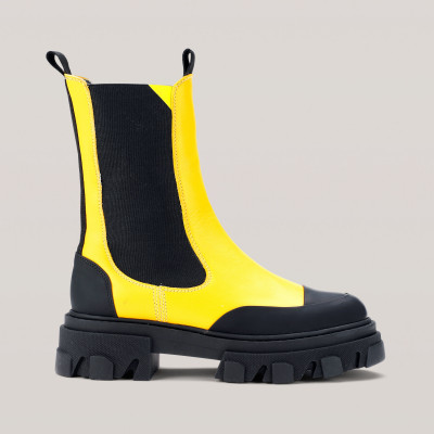 GANNI Calf Leather Mid Chelsea Boot ( 0.0 N/A ) | Shop your new Calf Leather Mid Chelsea Boot at GANNI.COM
