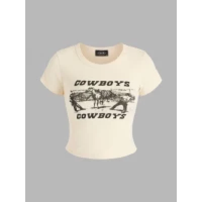 Cowboys Print Tee