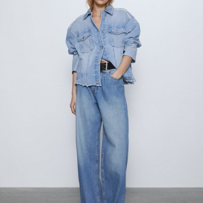 Frayed Hem Denim Jacket