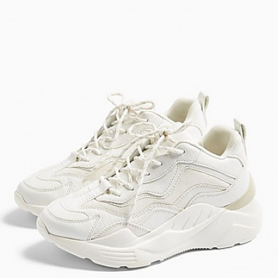 Cancun White Chunky Sneakers - White