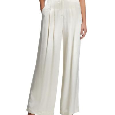 Noel Pleated Wide-Leg Pants