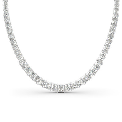 Gorgeous Sterling Silver Tennis Necklace
