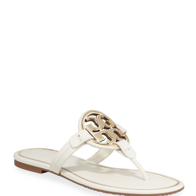 Miller Flat Metal Logo Slide Sandals