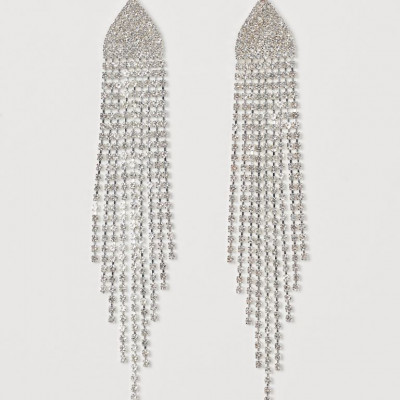 Long Rhinestone Earrings