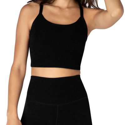 Space-dye Slim Racerback Cropped Tank