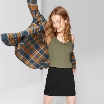 Women's Seamed Denim Mini Skirt - Wild Fable&#153;