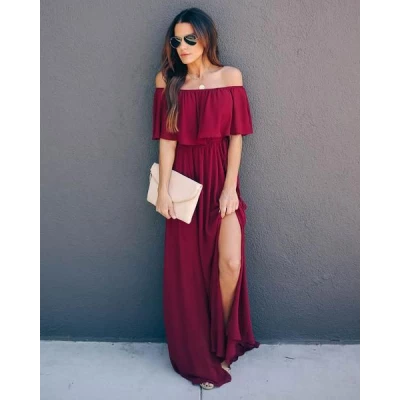 Hozier Off The Shoulder Maxi Dress