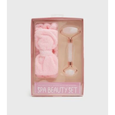 Pale Pink Beauty Band and Massage Roller Set New Look