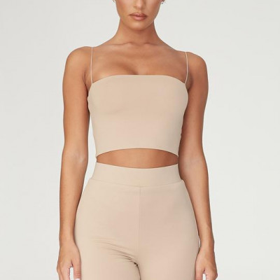 Cameryn High Waisted Bike Short - Almond