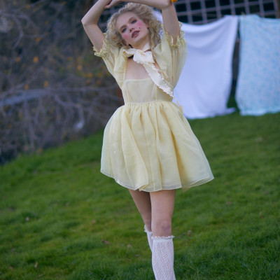 The Baby Banana Puff Dress