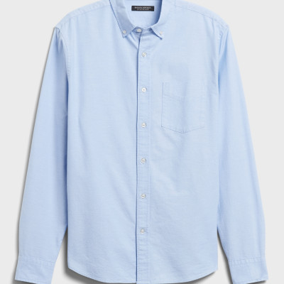 Untucked Standard-Fit Cotton Oxford Shirt