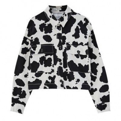 Cow print overshirt