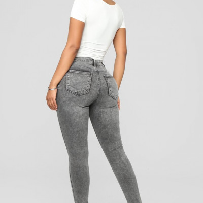 Take Me All The Way Ankle Jeans - Charcoal