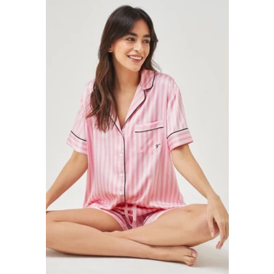 Victoria Secret Silk Striped Pajamas