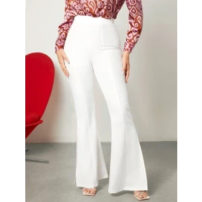 SHEIN BIZwear High Waist Split Hem Flare Leg Pants