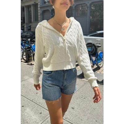 Ayla Cable Knit Hoodie