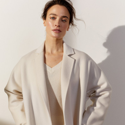 Belted Wool And Cashmere Blend Coat