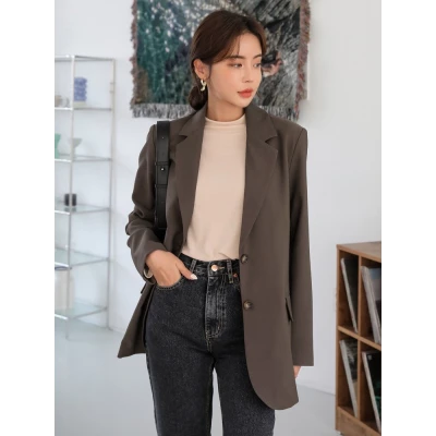 DAZY Blazer colletto a risvolto dettaglio patta