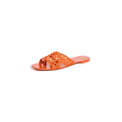 Tory Burch Woven Flat Slides