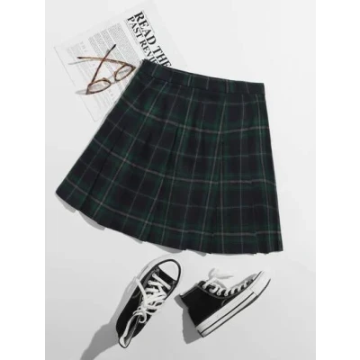 Tartan Pleated Skirt