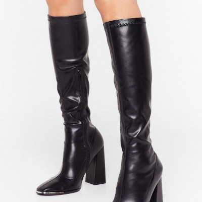 Knee'd You Now Faux Leather Knee-High Boots