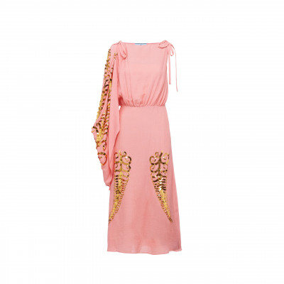 Slubbed toile dress