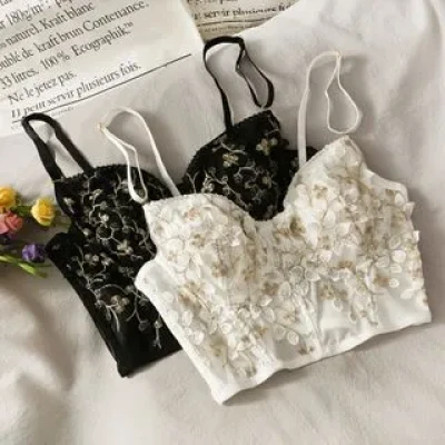 Lemongrass - Floral Lace Bustier Top