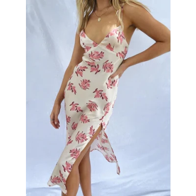 Gigi Midi Dress Cream / Pink Floral