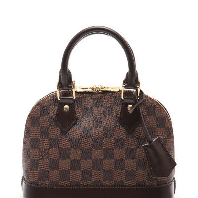 Louis Vuitton Alma Bb Damier Ebene Handbag Leather Brown