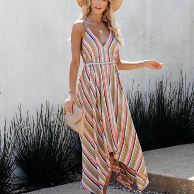Hotel California Versatile Striped Dress