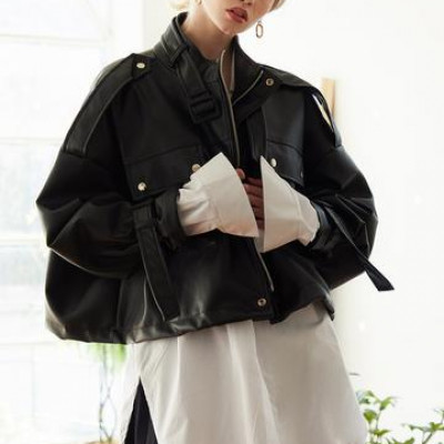Norah Cropped Pleather Safari Jacket