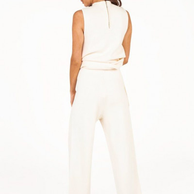 MABEL WHITE KNIT CULOTTE PANT