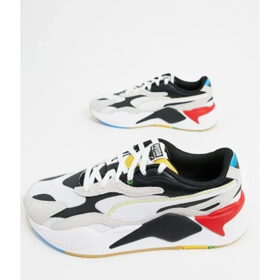 Puma RS-X3 sneakers in white and black