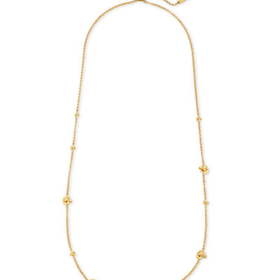 Presleigh Love Knot Adjustable Necklace In Gold