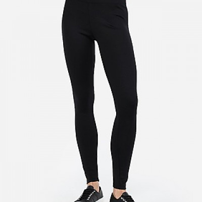 High Waisted Stretch Leggings Black Womens