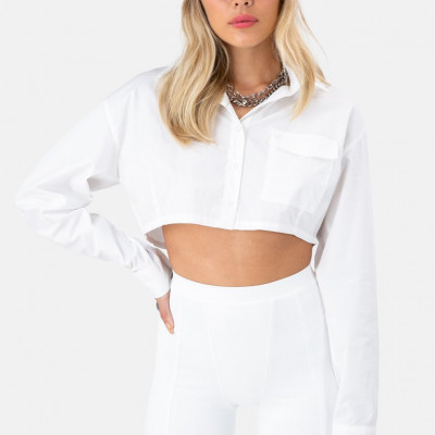 Archie Crop Button-Down Shirt