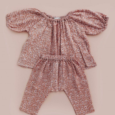 Piyama Two Piece Set in Blush Floral