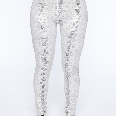Shed Some Skin Active Legging - White/Silver