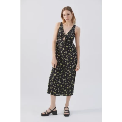 Motel Fiaso Printed Midi Dress